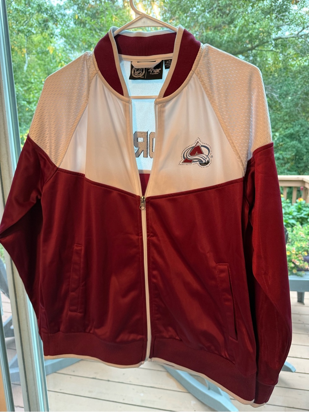 NHL Colorado Avalanche Maroon & White Track Jacket